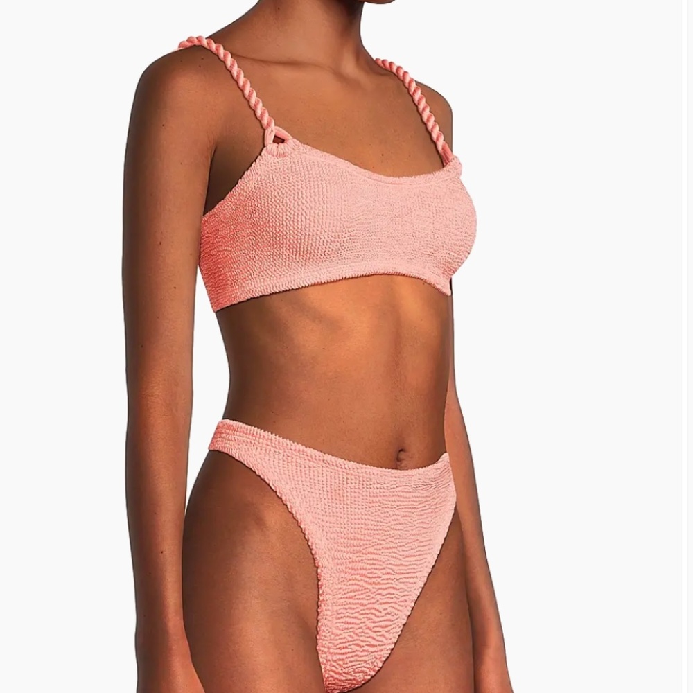 NWT Hunza G - Phoebe Bikini in Sherbet Peach Orange - One Size! - Picture 3 of 4